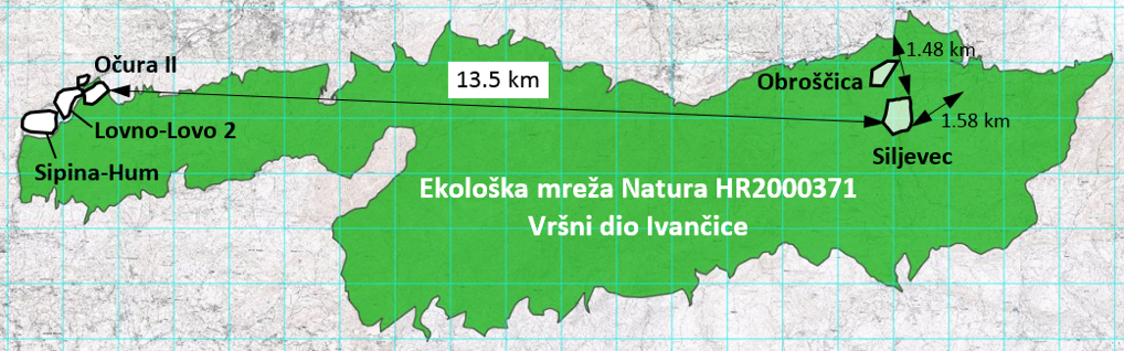Ekološka mreža Natura i potencijalni kamenolomi Siljevec i Obroščica